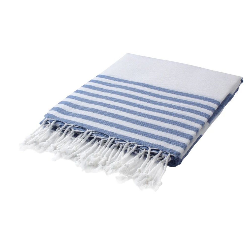 Sand Free Blue 100% Turkish Cotton Beach Bath Towel - Citizens of the Beach - Picture 8 of 8